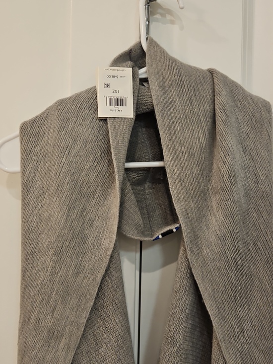 NWT Calvin Klein Gray Infinity Scarf with Blue Accent - Picture 4 of 12